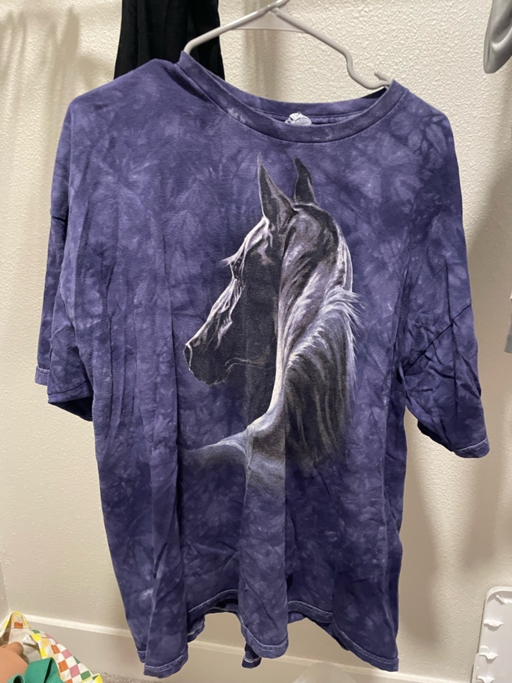 Purple Tie-Dye Horse Graphic Tee